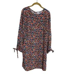 Old Navy Ditzy Floral Bow Tie Sleeve Shift Dress Medium Tall